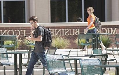 Students on campus