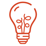 Lightbulb orange icon